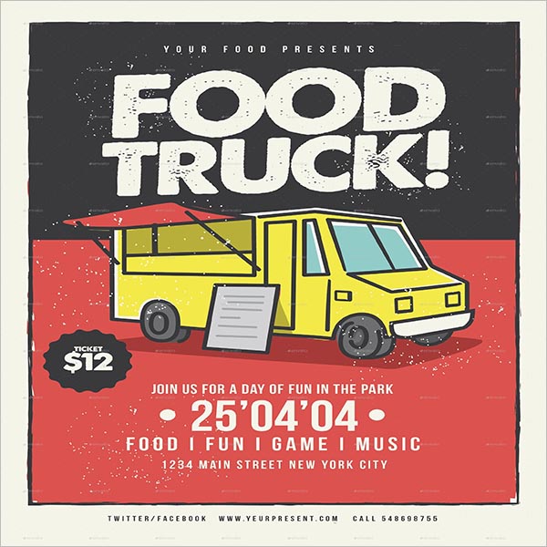 food truck template printable