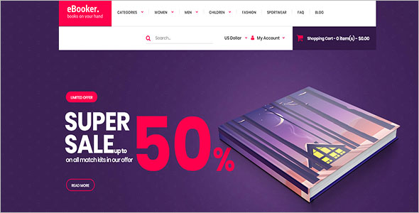 E commerce OpenCart Template