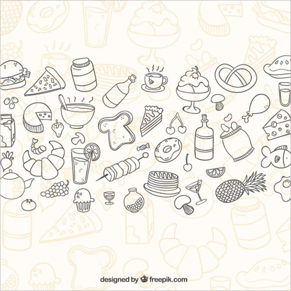 Editable Foods Icon Set