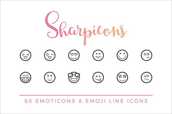 Emoticons & Emoji Line Icons