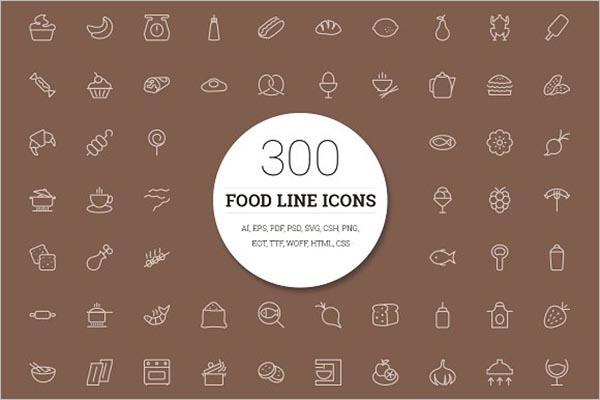 Food Icon Flat Design