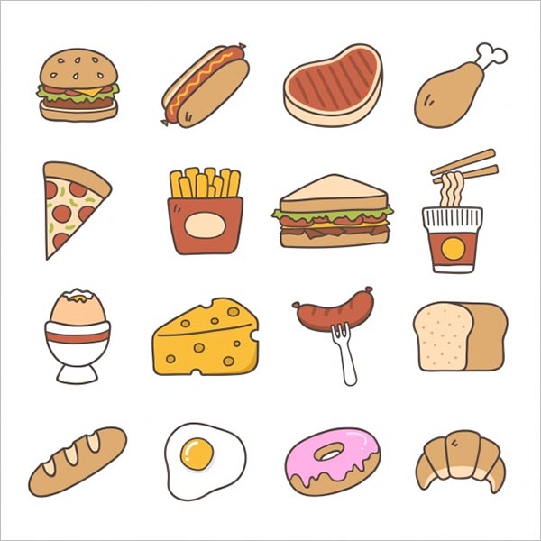 Food Icons Free Vector