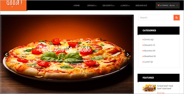 Food Responsive Opencart Theme