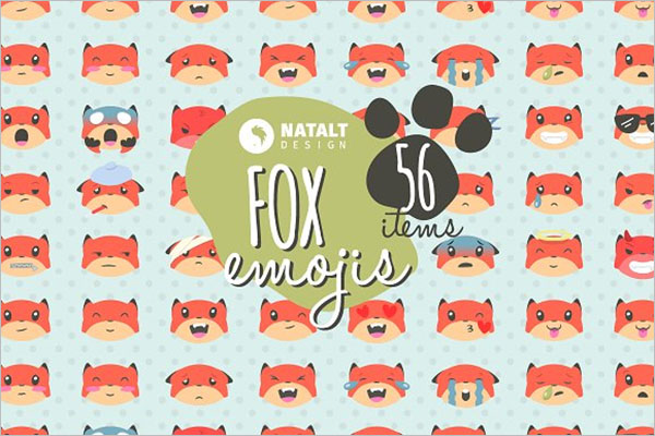 Fox Emojis Set OfÂ  Icons