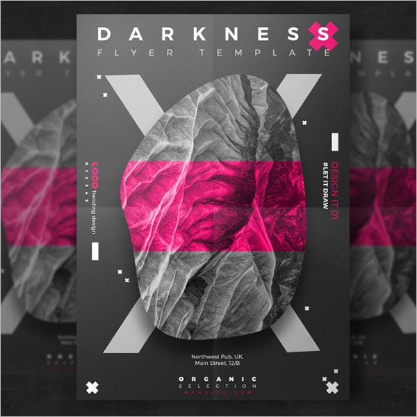 Free Dark Event Flyer Template