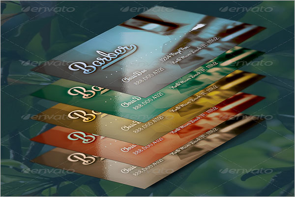 Hair Stylist Business Card Vector