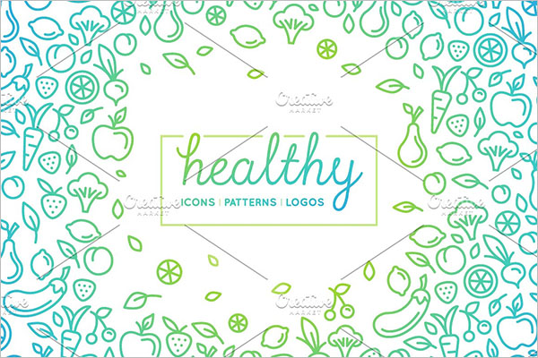 Healthy - icons, patterns and logos