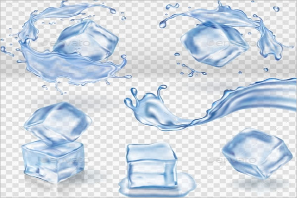 Ice Cube Vector Background