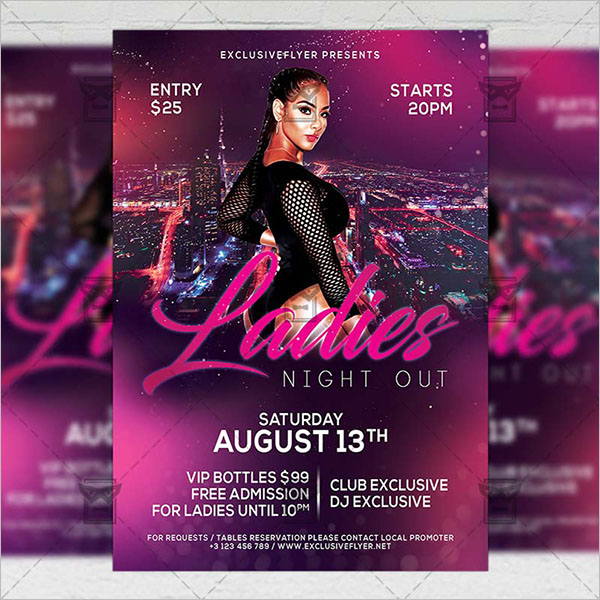 Ladies Night Party Flyer Template