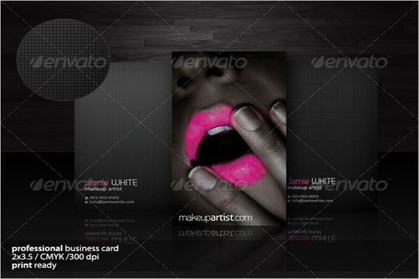 MakeUp Artist Business Card Design