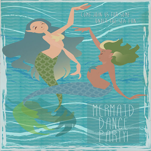 Mermaid Dance Party Poster