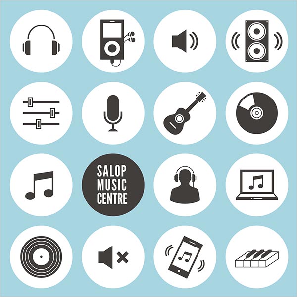 Music icon template