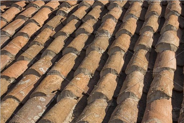 Old Terracotta Roof Texture