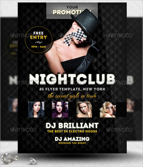 Printable Nightclub Flyer Template