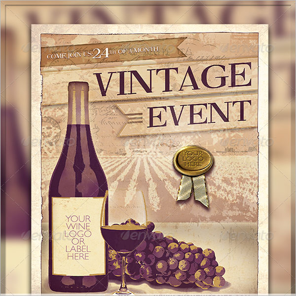 Printable Wine Flyer Design