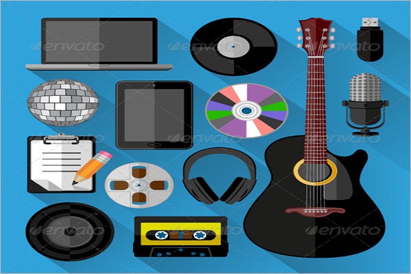 Retro Music Icon Design