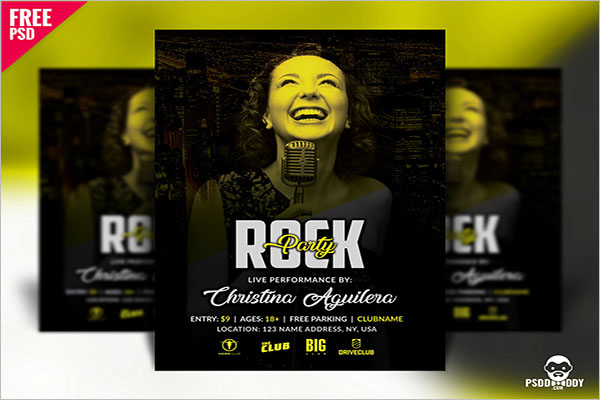Rock Party Flyer Design