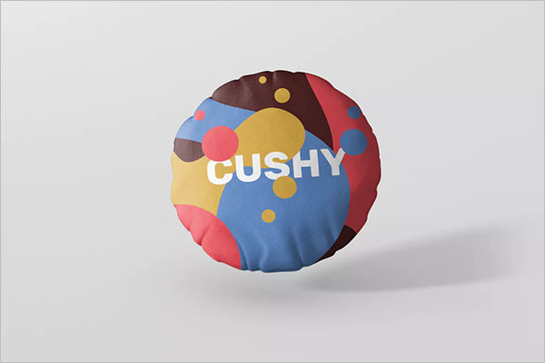 Round Pillow Mockup Template