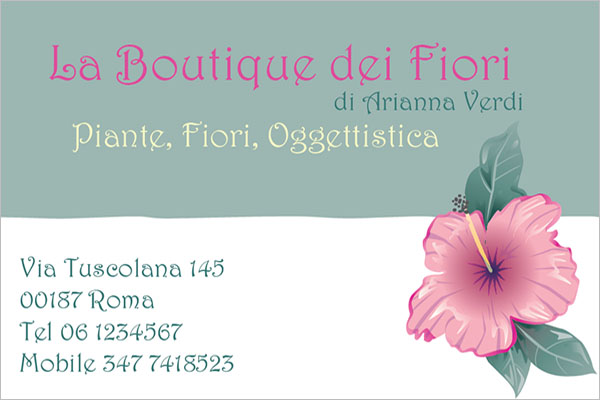 Simple Boutique Business Card Design