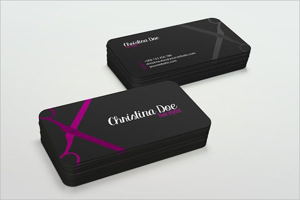 Simple Hairstylist Business Card