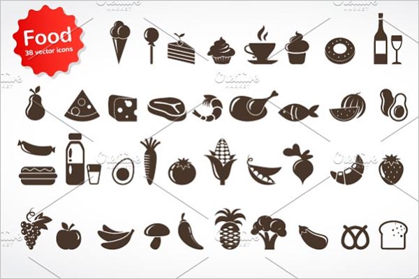 Simple Sea Food Icons
