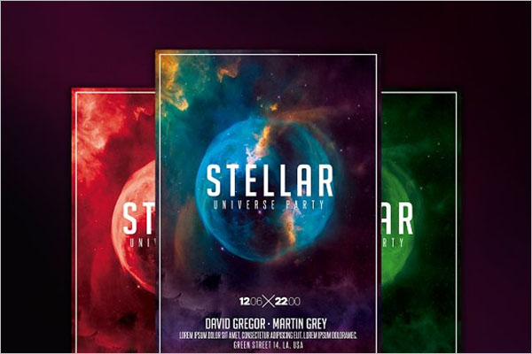 Space Nightclub Flyer Template
