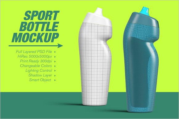 Download 28+ Best Sports Bottle Mockup - Creative Template