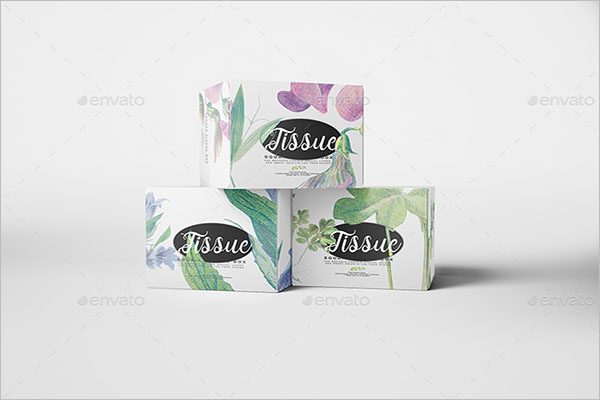 Square Tissue Box Mockup Template