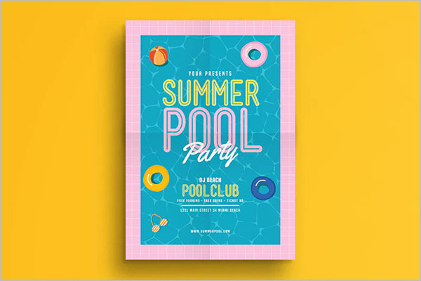Summer Pool Party Flyer