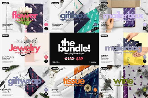 Tissue Paper Mockup Bundle