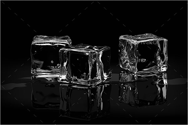Transparent Ice Cube Background