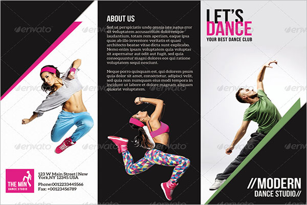 Trifold Brochure Dance Studio