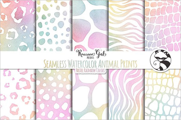 Watercolor Animal Print Texture