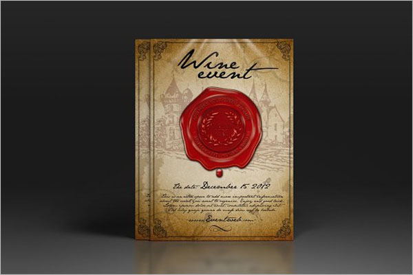 Wine Event Flyer Design