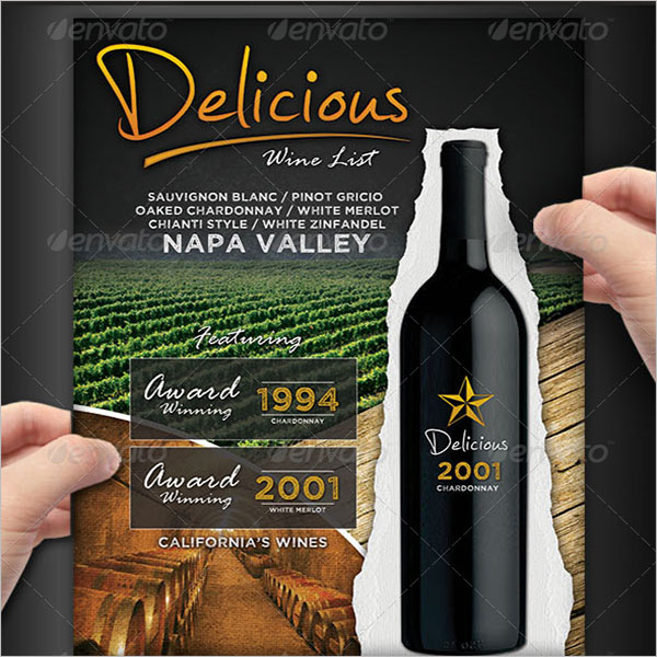 Wine List Menu Flyer