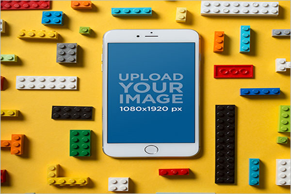 i phone 8 Plus Mock Up With Legos