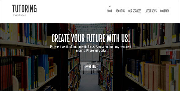 College Library Website Template