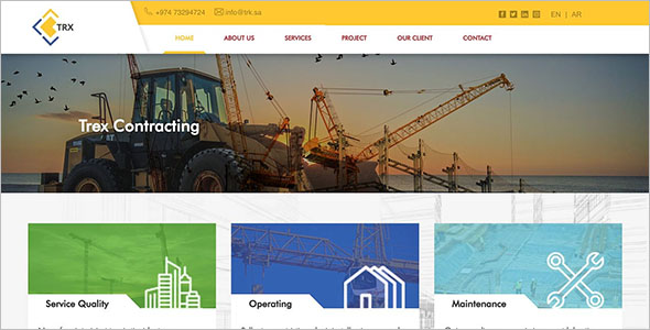 Construction HTML PSD Template