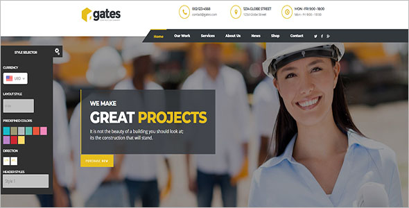 Construction Website Shopify Theme