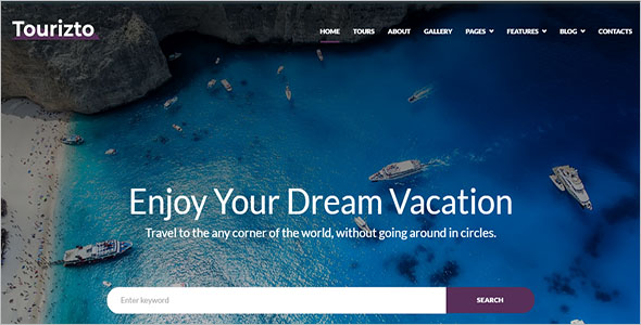 Customizable Tour WordPress Theme
