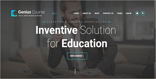 E learning Course HTML Template