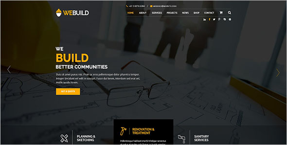 Engineering Building HTML Template