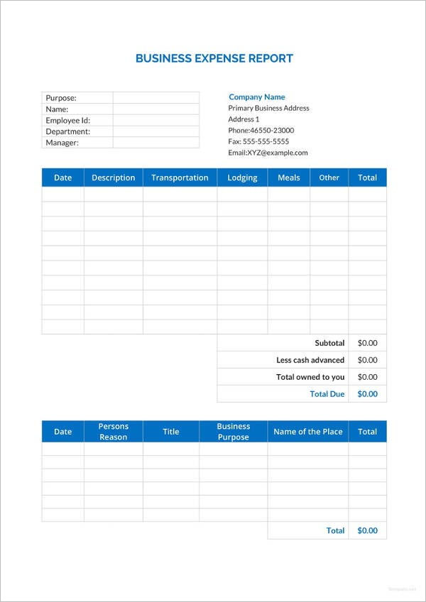 Formal Business Report Template Example