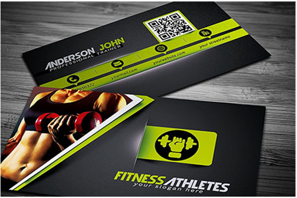Gym Fitness Business Card Template