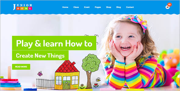 Kids e learning HTML Template