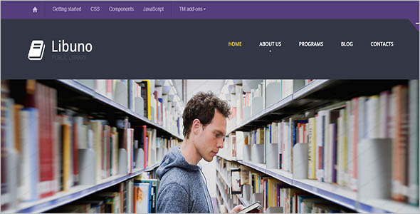 Library Network Website Template