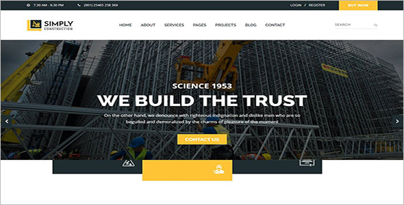 Simple Construction HTML5 Template