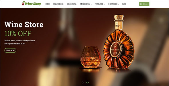 Wine Shopify Website Theme