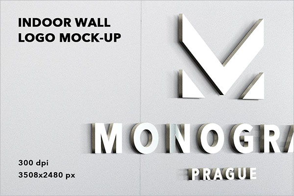 60 3d Wall Logo Mockups Free Premium Templates