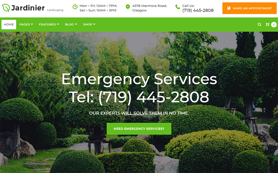 Landscaping Services WordPress Theme 
